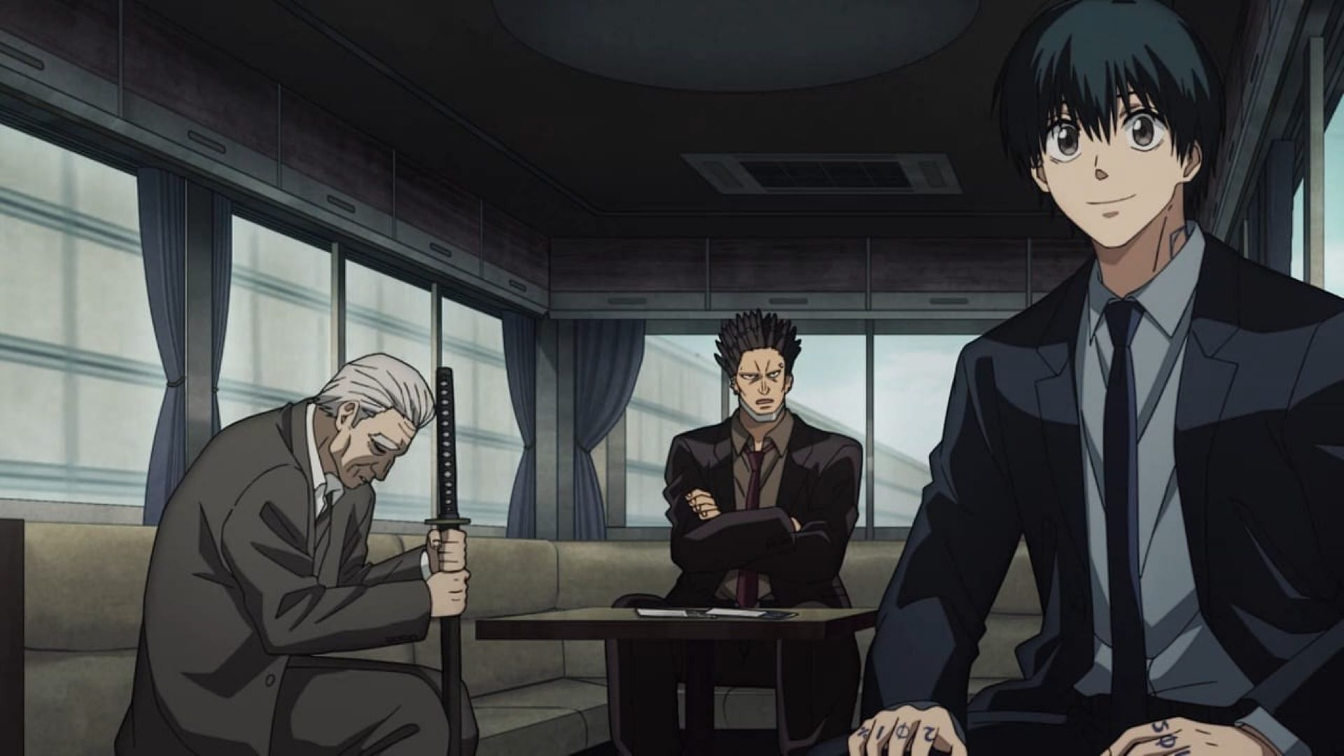 Takamura, Hyo, and Nagumo (Image via TMS Entertainment)